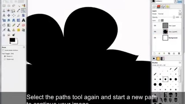 Gimp Tutorial - Drawing with paths tool смотреть онлайн