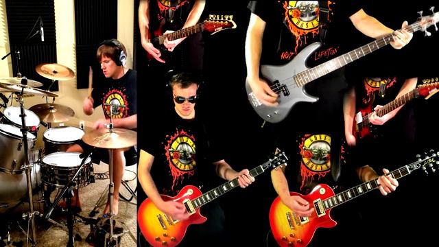 Perfect Crime - Guns N' Roses Guitar (Solo) Bass Drum Cover + Tabs смотреть онлайн