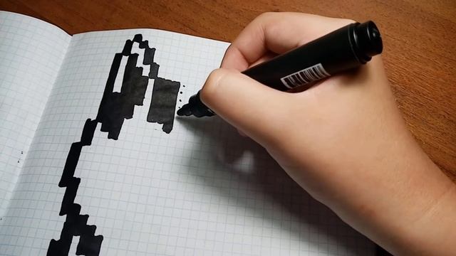 Рисуем поэтапно по клеточкам Хаску!! смотреть онлайн