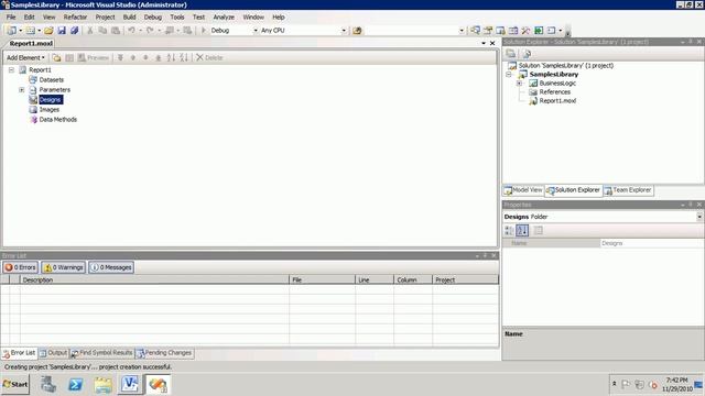 AX2009 SSRS 1 Create the Simplest Possible Report with Visual Studio смотреть онлайн