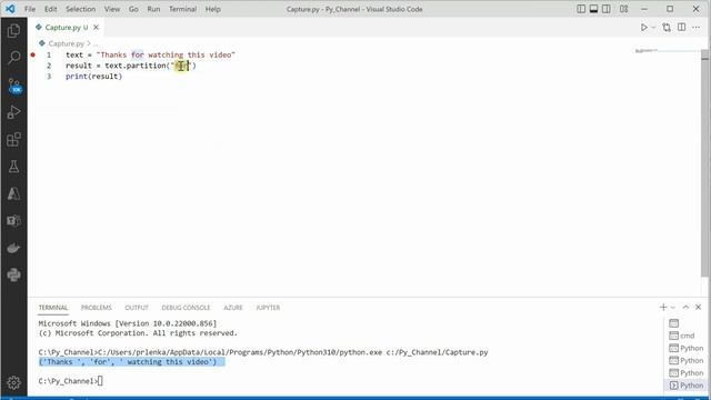 #68 Python for Beginners: Partitioning A String In Python смотреть онлайн