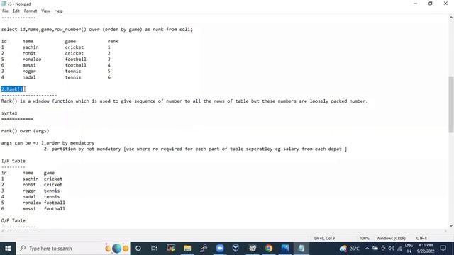 SQL - Row_number() V/S Rank() V/S Dense_rank() | MySQL | Interview questions & Concept смотреть онлайн