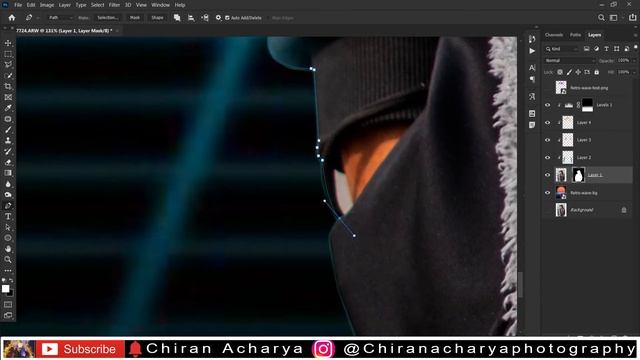 Retro Wave Style Photo Editing tutorial in photoshop// CHIRAN ACHARYA смотреть онлайн