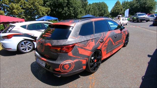 SEAT LEON ST CUPRA 280 LOWERED WRAP TUNING SHOW CAR MB DESIGN WHEELS WALKAROUND смотреть онлайн