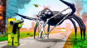 ОБНИМАЮЩИЙ ПАУК ОХОТИТСЯ НА НАС! ОПАСНЫЙ SCP АТАКУЕТ ГОРОД! ВЫЖИВАНИЕ ПРОТИВ SCP В BRICK RIGS