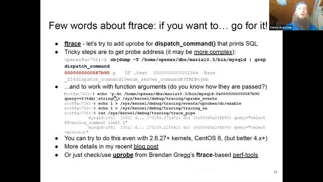 Dynamic Tracking for Finding #MariaDB (and #MySQL) Performance Problems on #Linux -Percona Live 202 смотреть онлайн