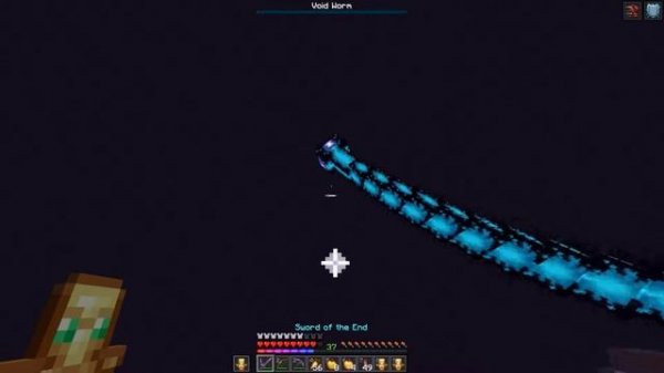 Minecraft Alex's Mobs Void Worm Battle in Master's Difficulty + Dimensional Carver Pickaxe