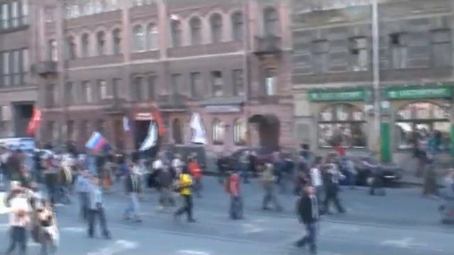 Панорама шествия 1 мая 2008 СПб несогласные смотреть онлайн