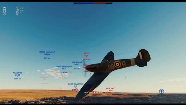Spitfire Mk.IIa Venture I Takes Out BTD-1 & Fw 190 | War Thunder Air Realistic Battle смотреть онлайн