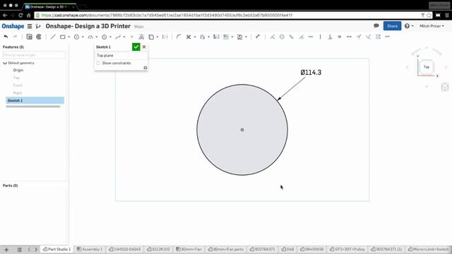 Starting Our First Sketch in Onshape смотреть онлайн