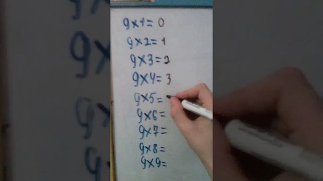 Таблица умножения на девять смотреть онлайн