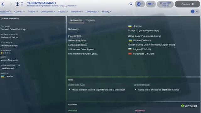 Denys Garmash in Football Manager 2018 - Dynamo Kyiv Midfielder смотреть онлайн