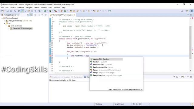 How to generate OTP in Java | Coding Skills смотреть онлайн