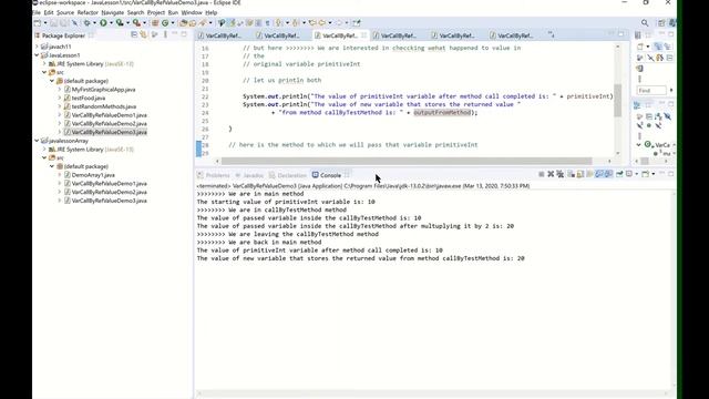 Java for beginners 2b call by reference and call by value смотреть онлайн