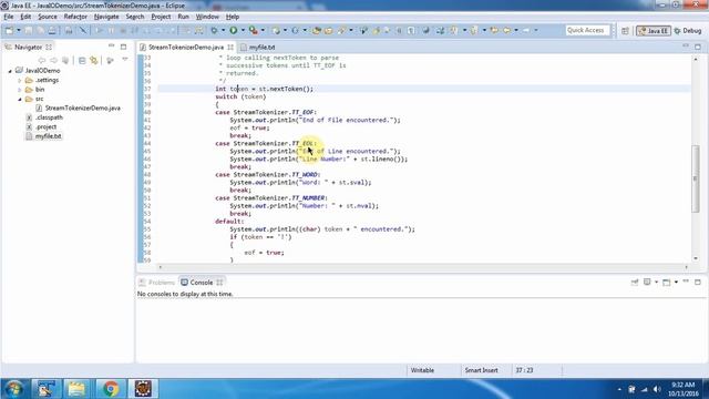 How to tokenize the file content using StreamTokenizer in Java? | Java IO | Java Tutorial смотреть онлайн