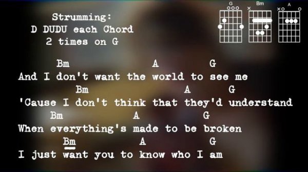 Iris - The Goo Goo Dolls, Guitar Chords, Easy Play Along