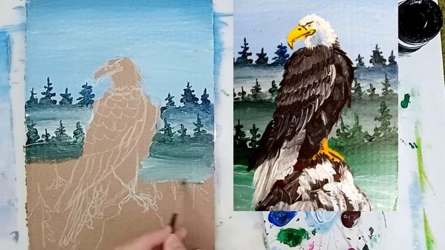 Как легко и просто нарисовать орла смотреть онлайн