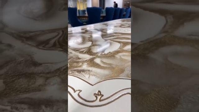 Стол "Роза" в мраморном цвете #мебель #столы смотреть онлайн