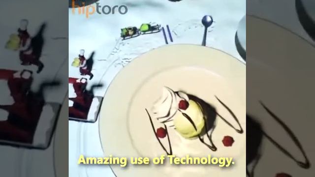 Французский ресторан Petit Chef, развлекает гостей. Анимация есть на столе и на вашей тарелке. смотреть онлайн