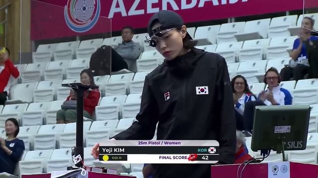 Кореянка Йеджи Ким установила новый мировой рекорд в стрельбе из пистолета среди женщин с 25 м смотреть онлайн