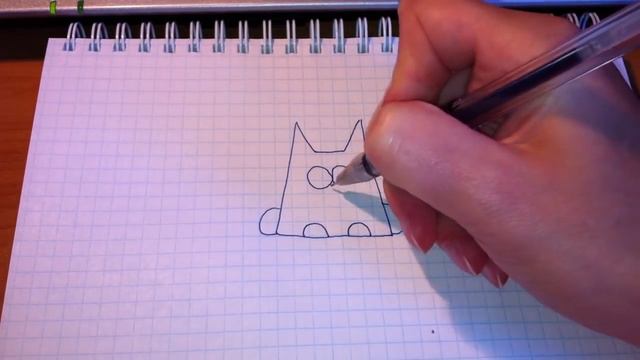 Простые рисунки #25. Самый простой рисунок кота. смотреть онлайн