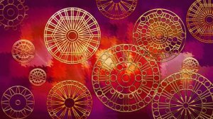 Футаж красное с золотом