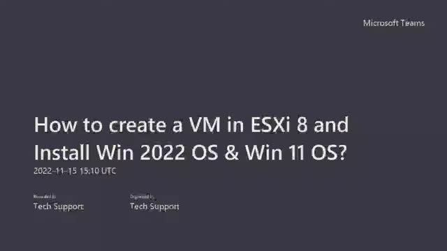 How to create a VM in ESXi 8 and Install Win 2022 OS ? #lab смотреть онлайн