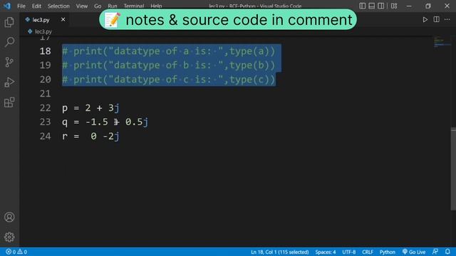lec #3 what are data types?, type keyword?, int, float, complex, bool, str datatype? #viral смотреть онлайн