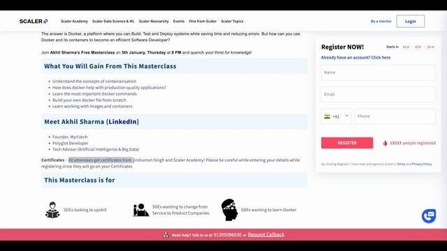 Free Docker Bootcamp with Free Certificate by Scaler | Tamil смотреть онлайн