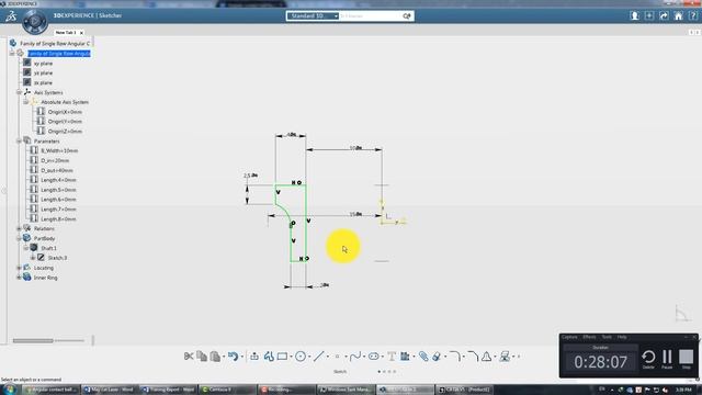 Angular Contact Ball Bearing Parameter Design - CATIA V6 смотреть онлайн