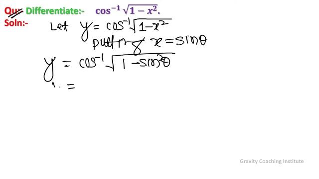 Q4 | Differentiate Cos^(-1)√(1-x^2) | Differentiate Cos Inverse Under Root 1 - X Square