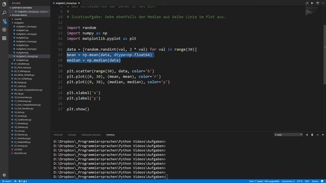 Programmieren in Python 3.6 - Programmieraufgabe 5: Numpy und Matplotlib смотреть онлайн