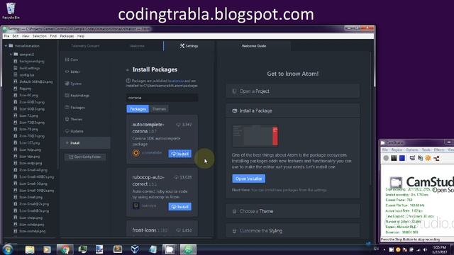 Atom editor + CoronaSDK - install autocomplete corona package on windows byAO смотреть онлайн