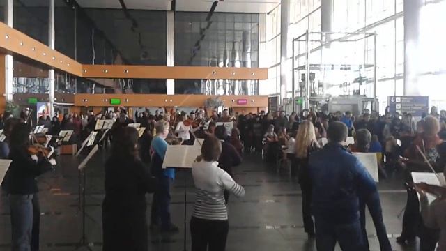 Гимн ЕС в Донецке 30.03.14 смотреть онлайн