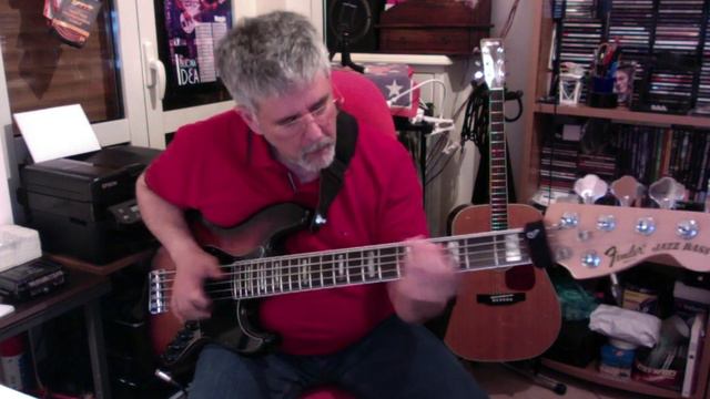 Funky slap line with my Fender jazz bass Deluxe 5 смотреть онлайн
