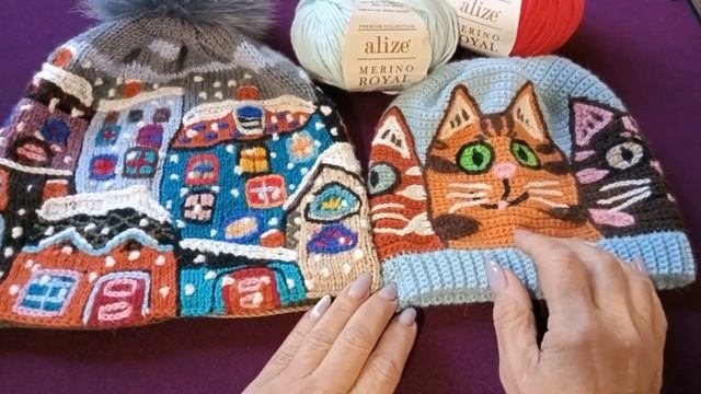 Интарсия крючком и спицами.Отличия. смотреть онлайн