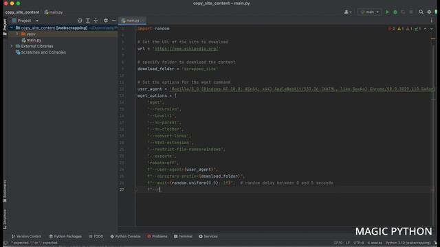How To Copy Website Content By Wget | Magic Python смотреть онлайн