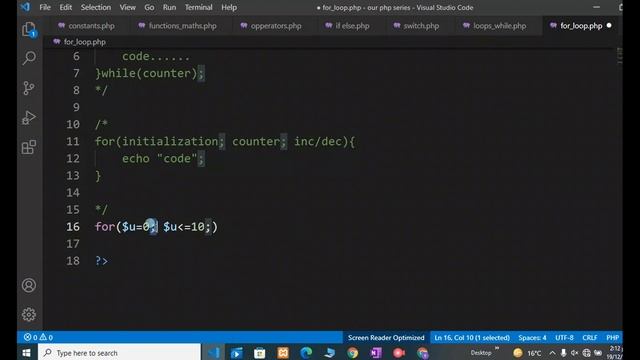 For Loop in php | PHP tutorial # 18 смотреть онлайн