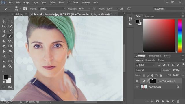 Change Hair Color with Photoshop смотреть онлайн