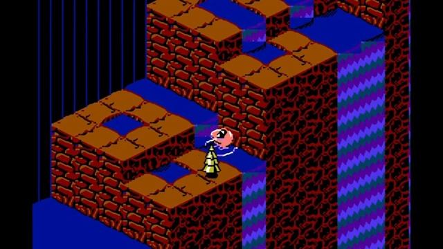 Snake Rattle 'N' Roll прохождение игры NO DAMAGE на денди (Dendy, Nes, 8 Bit)