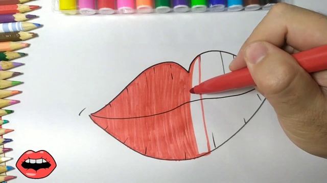 Bolalar uchun lab rasm Chizish / Drawing lips for children / Рисование губ для детей смотреть онлайн