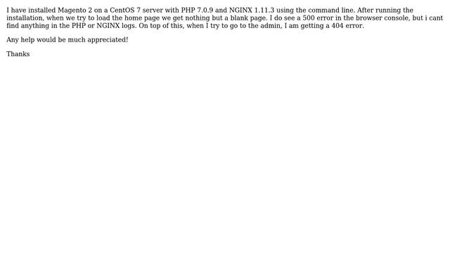 Magento: Blank page after installation and admin 404 смотреть онлайн