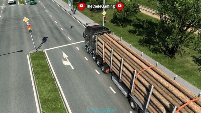 Volvo FH GLobetrotter - Double Log Trailer - Euro Truck Simulator 2 - Logitech G29 Setup + Handbrak смотреть онлайн