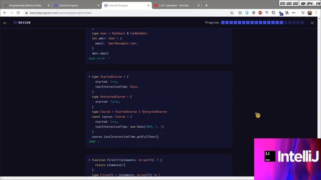 Programming Workout #255 TYPESCRIPT @executeprogram com смотреть онлайн