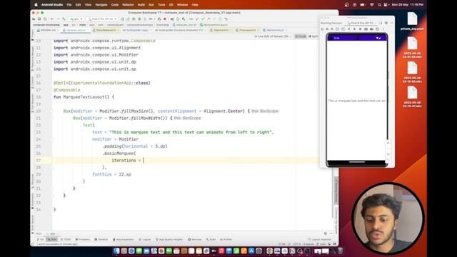 Marquee Text (Animated Text) in Jetpack compose Hindi | Bootcamp #12 смотреть онлайн