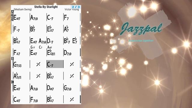 Jazz standard "Stella by Starlight" F- 100bmp Jazz - Medium Swing minus bass смотреть онлайн