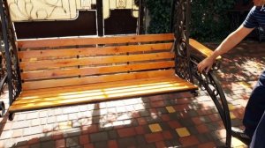 Самодельная садовая качель ч2