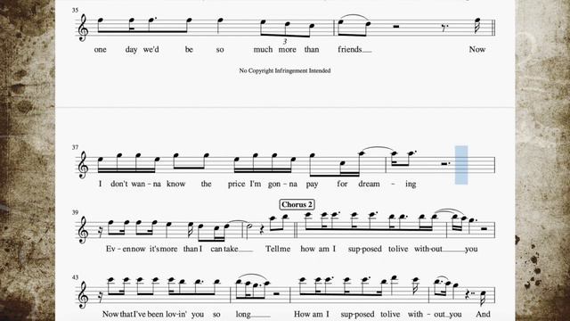 How Am I Supposed to Live Without You - Bb (Tenor/Soprano) Sax смотреть онлайн