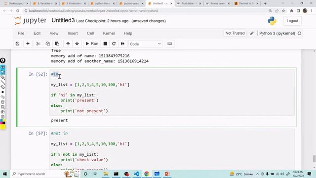 Python Membership Operators, Bitwise Operators & Identity Operators with examples in Hindi смотреть онлайн