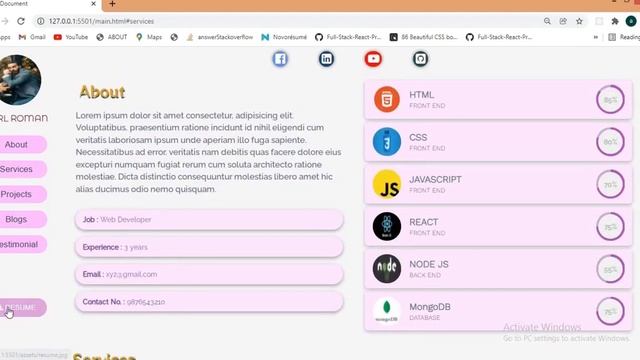 Web Developer Portfolio using HTML CSS and JavaScript | Responsive Design смотреть онлайн